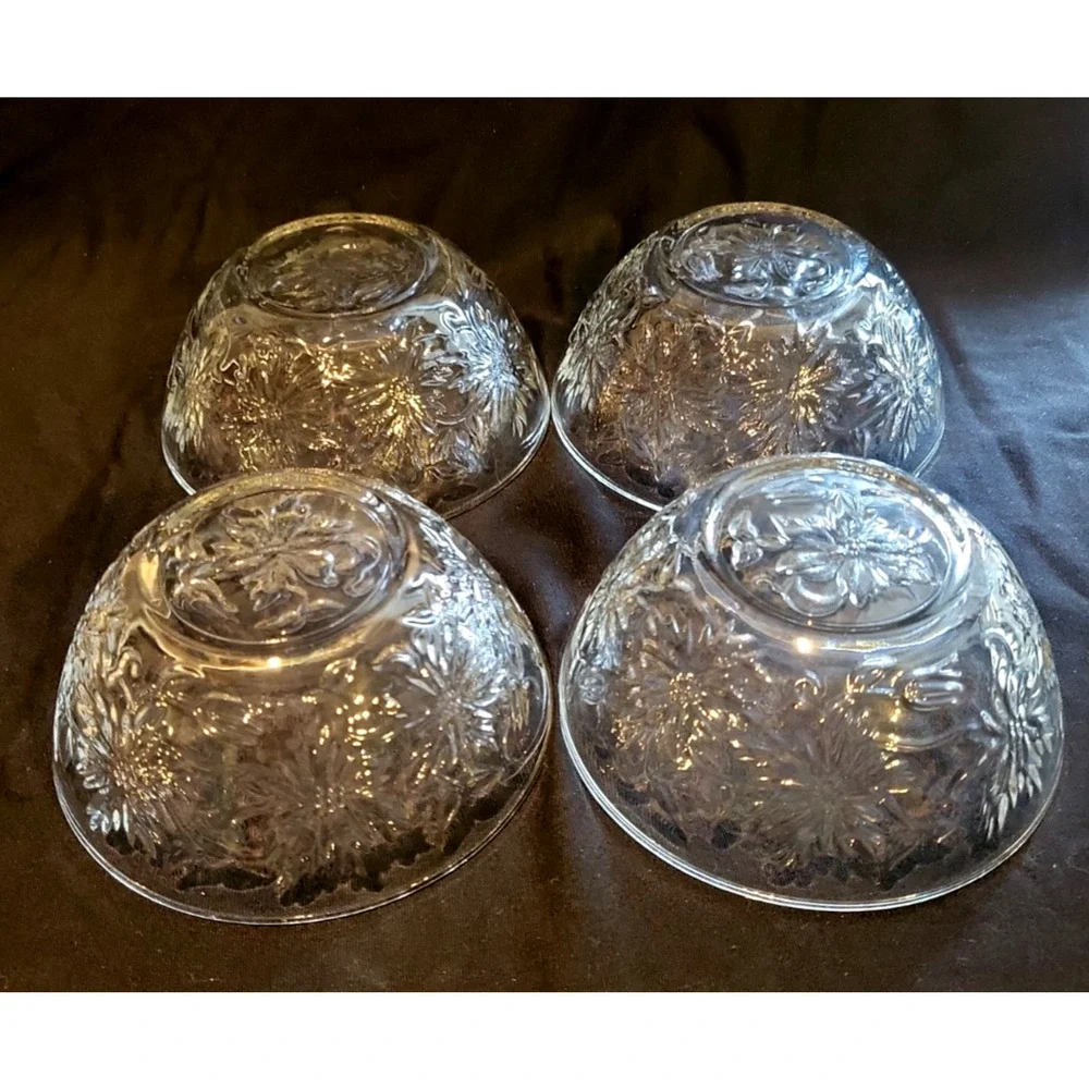Set of 4 Princess House Vintage Fantasia Cereal Fruit Ice Cream Bowls